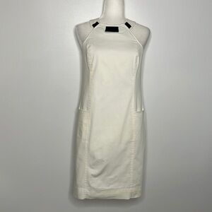 W by Worth cream halter sheath dress, size 8